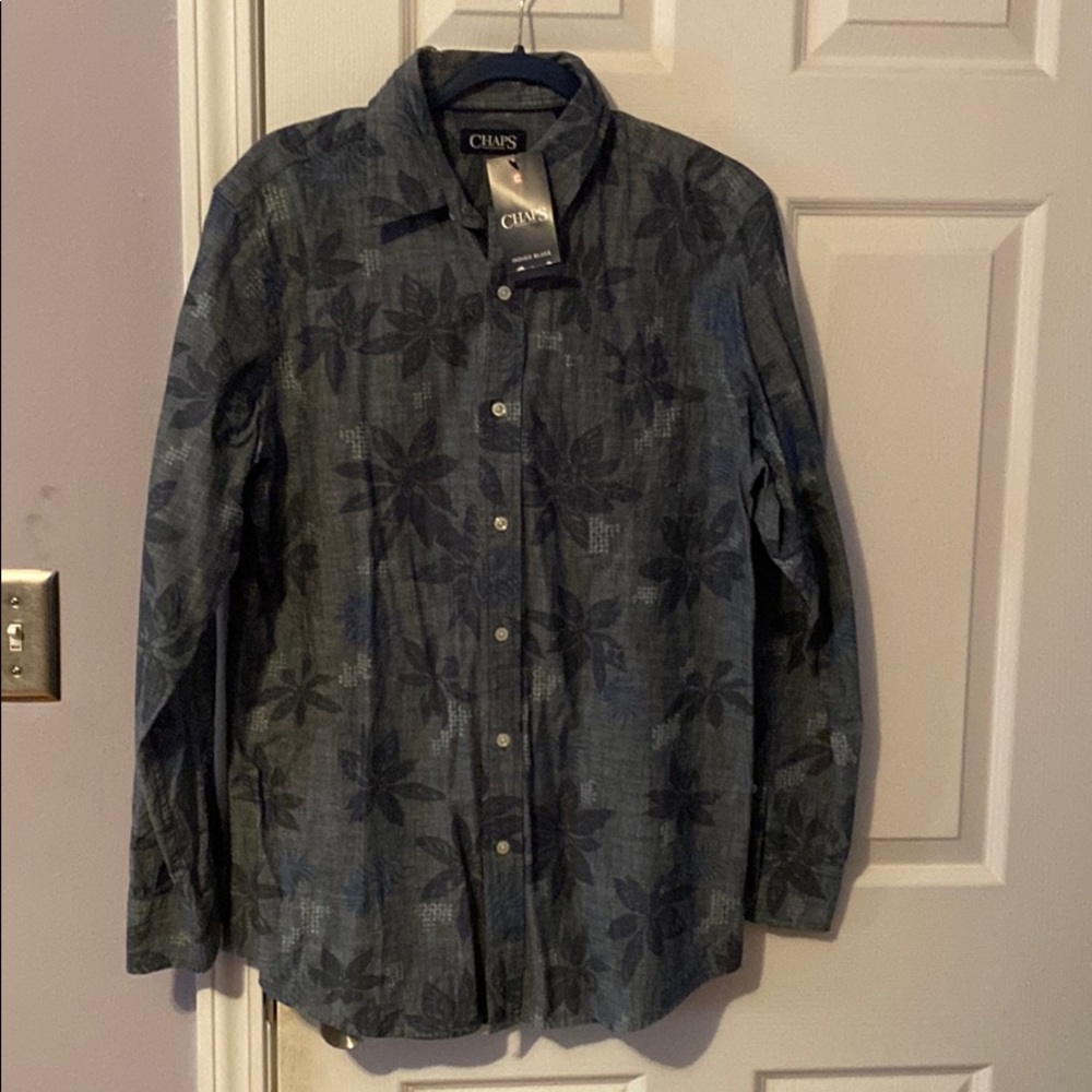 Chaps Men’s Indigo Blues Casual Shirt M